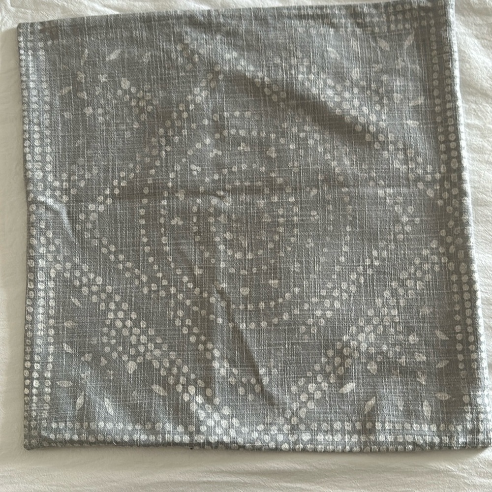 Serena & Lily gray linen pillow cover